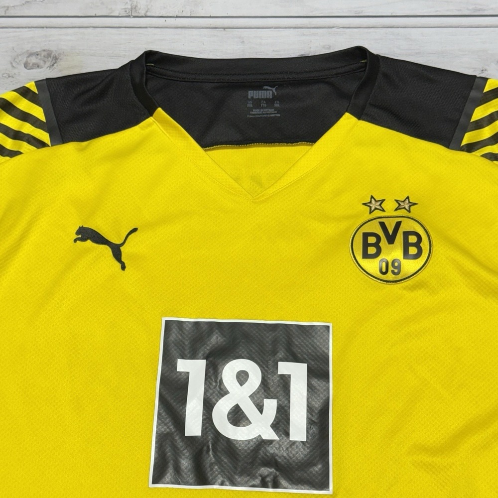 Puma Borussia Dortmund Soccer Jersey Mens XXL Yellow 2021-2022 Home Bundesliga - Picture 2 of 8